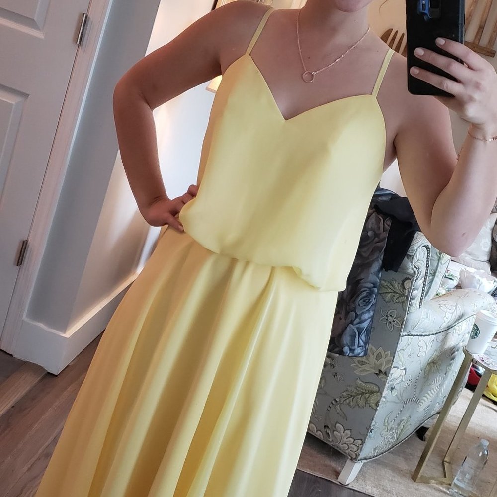 Yellow bridesmaid dress